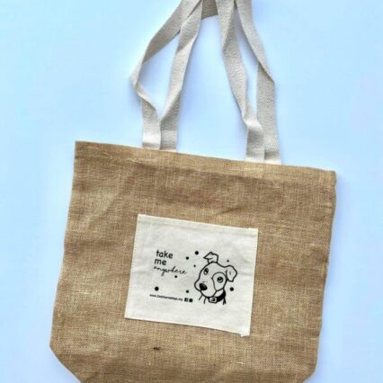 Take me Anywhere 2nd Chance Dogs logo Eco tote bag