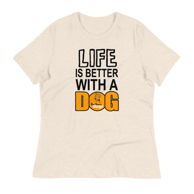 Women's Relaxed T-Shirt Life is better with a Dog - Image 5