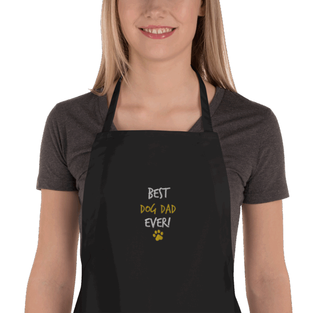Embroidered Apron Best Dog Dad - Image 3