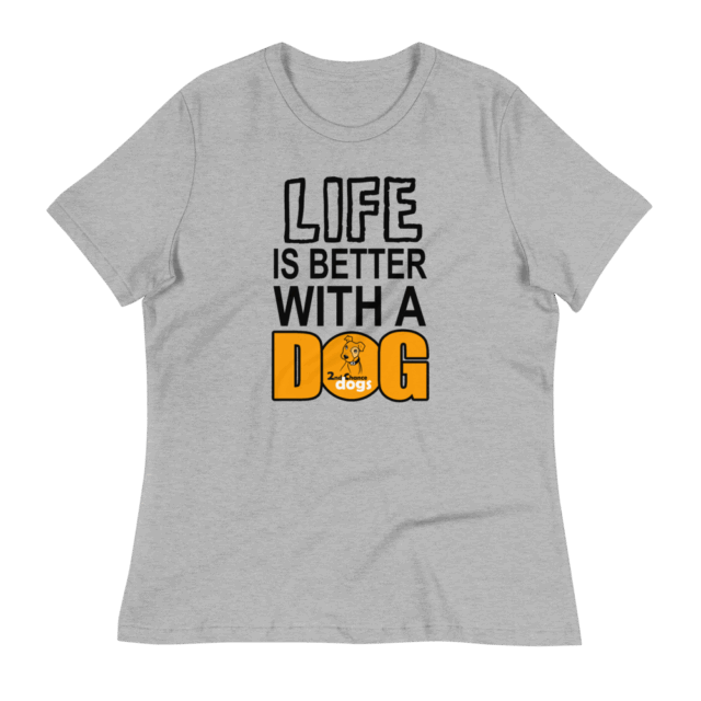 Women's Relaxed T-Shirt Life is better with a Dog - Image 4