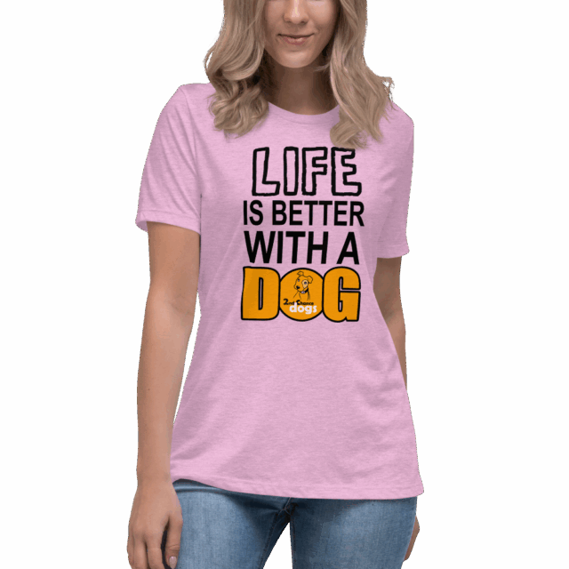 Women's Relaxed T-Shirt Life is better with a Dog - Image 2