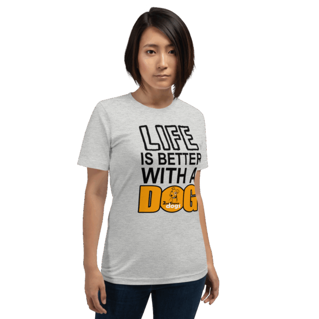 Short-Sleeve Unisex T-Shirt Life is better with a DOG - Image 2