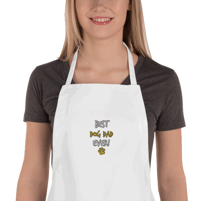 Embroidered Apron Best Dog Dad